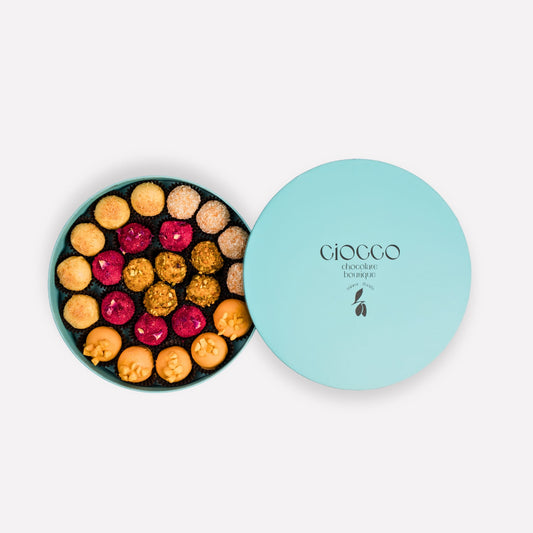 Miami inspired chocolate in tropical truffle gift box