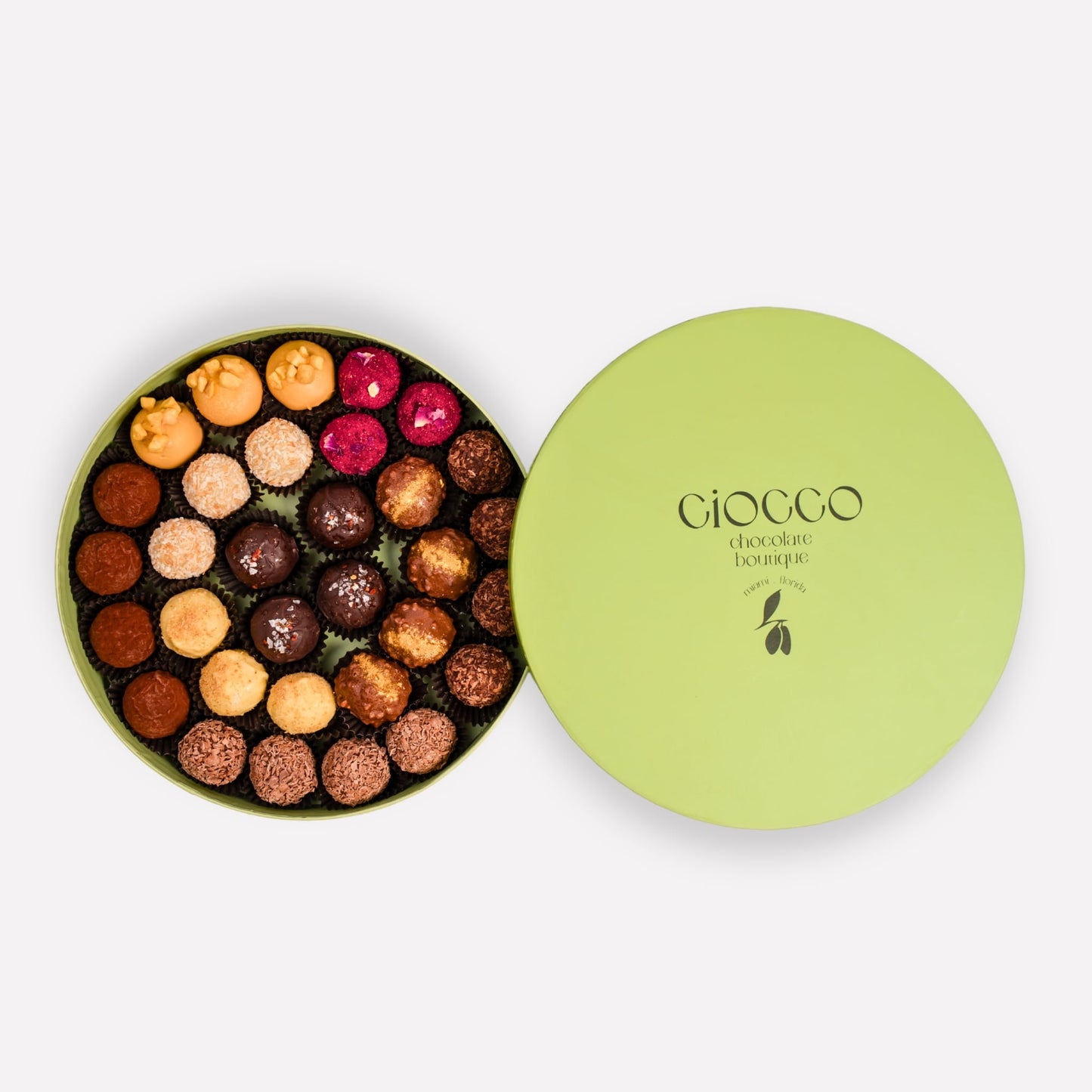 Gourmet chocolate gift box with handcrafted truffles