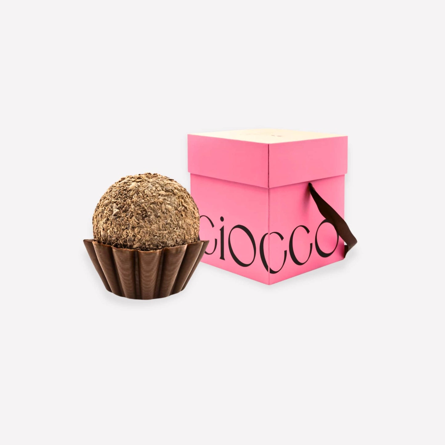 Hazelnut chocolate truffle cake with dark chocolate base