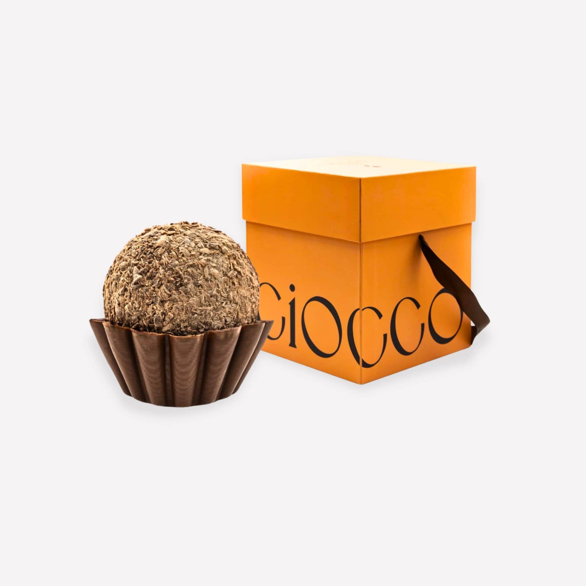 Hazelnut chocolate truffle cake with dark chocolate base